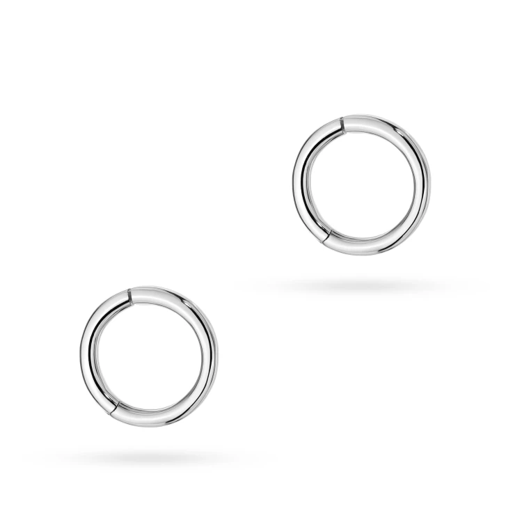 Srebrne kolczyki kółeczka clicker 8mm Supreni piercing para K2023-925-S marko