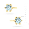 Klasyczne złote kolczyki z pojedynczym topazem 2 x 0,15ct K0222.Z3.TOB.02 marko