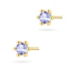 Klasyczne złote kolczyki z pojedynczym tanzanitem 2 x 0,15ct K0222.Z3.TAP.02 marko