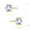 Klasyczne złote kolczyki z pojedynczym tanzanitem 2 x 0,15ct K0222.Z3.TAP.02 marko