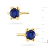 Złote kolczyki z dużymi szafirami 2 x 0,15ct żółte złoto K0222.Z3.SAB.02 marko