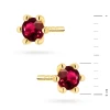 Klasyczne złote kolczyki z pojedynczym rubinem 2 x 0,15ct K0222.Z3.RUR.02 marko