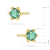 Złote kolczyki z dużymi szmaragdami 2 x 0,15ct żółte złoto K0222.Z3.EMG.02 marko