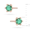 Złote kolczyki z dużymi szmaragdami 2 x 0,15ct różowe złoto K0222.R3.EMG.02 marko
