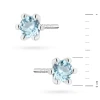 Klasyczne kolczyki z białego złota z pojedynczym topazem 2 x 0,15ct K0222.B3.TOB.02 marko