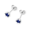 Złote kolczyki z dużymi szafirami 2 x 0,15ct białe złoto K0222.B3.SAB.02 marko