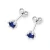 Złote kolczyki z dużymi szafirami 2 x 0,15ct białe złoto K0222.B3.SAB.02 marko