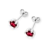 Klasyczne kolczyki z białego złota z pojedynczym rubinem 2 x 0,30ct K0222.B3.RUR.04 marko