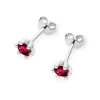 Klasyczne kolczyki z białego złota z pojedynczym rubinem 2 x 0,15ct K0222.B3.RUR.02 marko
