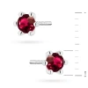 Klasyczne kolczyki z białego złota z pojedynczym rubinem 2 x 0,15ct K0222.B3.RUR.02 marko