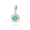 Elegancka złota zawieszka oprawa Halo ze szmaragdem 0,15ct z białego złota Z0443.B3.EMG.01 marko Z0443.B3.EMG.01 marko