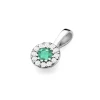 Elegancka złota zawieszka oprawa Halo ze szmaragdem 0,15ct z białego złota Z0443.B3.EMG.01 marko Z0443.B3.EMG.01 marko