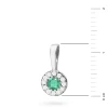 Elegancka złota zawieszka oprawa Halo ze szmaragdem 0,15ct z białego złota Z0443.B3.EMG.01 marko Z0443.B3.EMG.01 marko