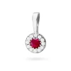 Elegancka złota zawieszka oprawa Halo z rubinem 0,15ct z białego złota Z0443.B3.RUR.01 marko Z0443.B3.RUR.01 marko