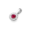 Elegancka złota zawieszka oprawa Halo z rubinem 0,15ct z białego złota Z0443.B3.RUR.01 marko Z0443.B3.RUR.01 marko