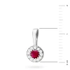 Elegancka złota zawieszka oprawa Halo z rubinem 0,15ct z białego złota Z0443.B3.RUR.01 marko Z0443.B3.RUR.01 marko