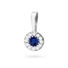 Elegancka złota zawieszka oprawa Halo z szafirem 0,15ct z białego złota Z0443.B3.SAB.01 marko Z0443.B3.SAB.01 marko