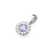 Elegancka złota zawieszka oprawa Halo z tanzanitem 0,15ct z białego złota Z0443.B3.TAP.01 marko Z0443.B3.TAP.01 marko