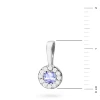 Elegancka złota zawieszka oprawa Halo z tanzanitem 0,15ct z białego złota Z0443.B3.TAP.01 marko Z0443.B3.TAP.01 marko
