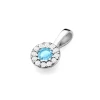 Elegancka złota zawieszka oprawa Halo z topazem 0,15ct z białego złota Z0443.B3.TOB.01 marko Z0443.B3.TOB.01 marko