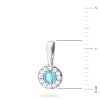 Elegancka złota zawieszka oprawa Halo z topazem 0,15ct z białego złota Z0443.B3.TOB.01 marko Z0443.B3.TOB.01 marko