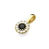 Elegancka złota zawieszka oprawa Halo z czarnym diamentem 0,12ct i brylantami z żółtego złota Z0443.Z3.DIB.01 marko Z0443.Z3.DIB.01 marko