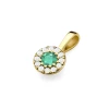 Elegancka złota zawieszka oprawa Halo ze szmaragdem 0,15ct z żółtego złota Z0443.Z3.EMG.01 marko Z0443.Z3.EMG.01 marko
