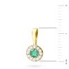 Elegancka złota zawieszka oprawa Halo ze szmaragdem 0,15ct z żółtego złota Z0443.Z3.EMG.01 marko Z0443.Z3.EMG.01 marko