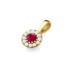 Elegancka złota zawieszka oprawa Halo z rubinem 0,15ct z żółtego złota Z0443.Z3.RUR.01 marko Z0443.Z3.RUR.01 marko