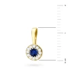 Elegancka złota zawieszka oprawa Halo z szafirem 0,15ct z żółtego złota Z0443.Z3.SAB.01 marko Z0443.Z3.SAB.01 marko