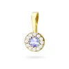Elegancka złota zawieszka oprawa Halo z tanzanitem 0,15ct z żółtego złota Z0443.Z3.TAP.01 marko Z0443.Z3.TAP.01 marko