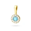 Elegancka złota zawieszka oprawa Halo z topazem 0,15ct z żółtego złota Z0443.Z3.TOB.01 marko Z0443.Z3.TOB.01 marko
