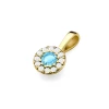 Elegancka złota zawieszka oprawa Halo z topazem 0,15ct z żółtego złota Z0443.Z3.TOB.01 marko Z0443.Z3.TOB.01 marko