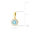 Elegancka złota zawieszka oprawa Halo z topazem 0,15ct z żółtego złota Z0443.Z3.TOB.01 marko Z0443.Z3.TOB.01 marko