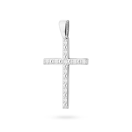 Krzyżyk z brylantami 0,05ct z białego złota 585 D0004.B3.DIW.01 marko