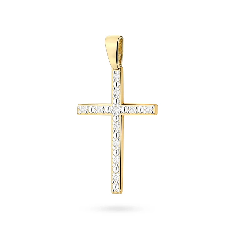 Złoty krzyżyk z brylantami 0,05ct 585 D0004.Z3.DIW.01 marko