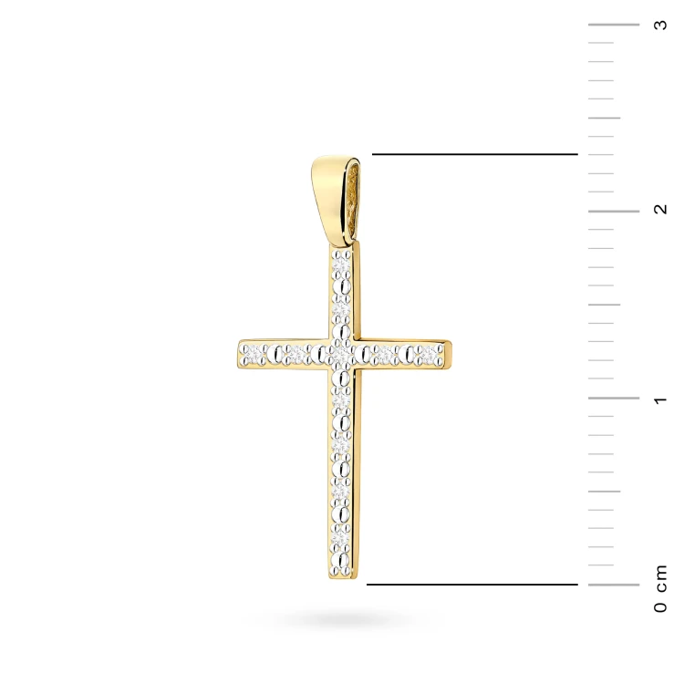 Złoty krzyżyk z brylantami 0,05ct 585 D0004.Z3.DIW.01 marko