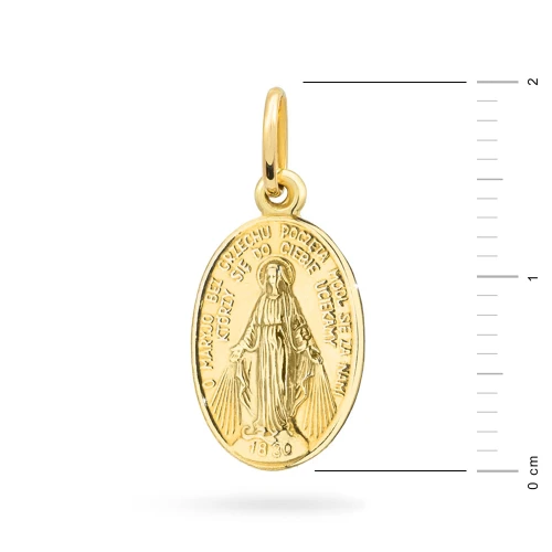 Złoty medalik Matka Boska Cudowna pr.585 D059-585 marko