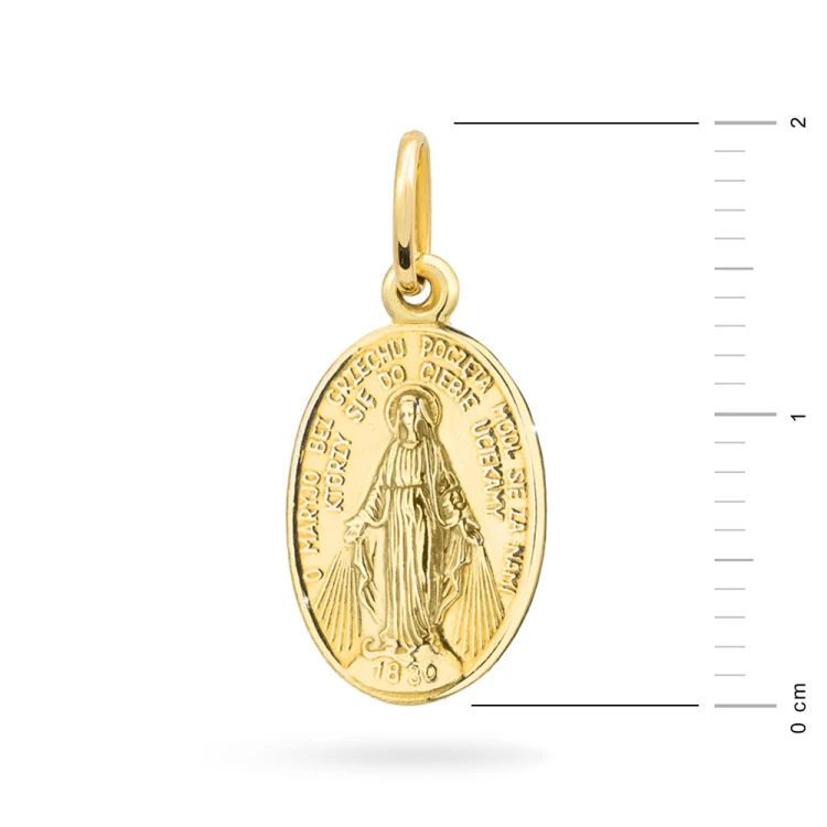 Złoty medalik Matka Boska Cudowna pr.585 D059-585 marko