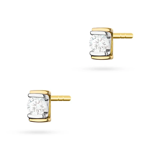 Klasyczne kolczyki z dwukolorowego złota z brylantami 0,20ct Premio K0343.Z3.DIW.01 marko
