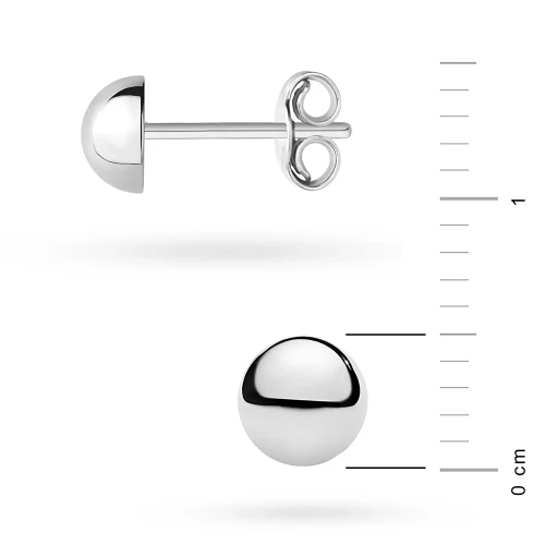 Srebrne kolczyki pół kulki 4mm Jeso K1421-925-S marko