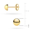 Pozłacane kolczyki pół kulki 4mm Jeso K1421-925-Z marko