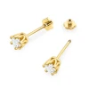 Kolczyki ze złota z dużymi brylantami klasyczne basic sztyft zakręcany labret K0220.Z3.DIW.10 marko