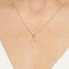 Złoty krzyżyk minimalistyczny diamentowany D448-375 marko