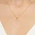 Złoty krzyżyk minimalistyczny diamentowany D448-375 marko