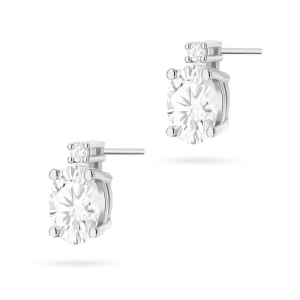 Kolczyki z białego złota z owalnym  diamentem laboratoryjnym Lab Diamonds