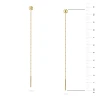 Złote kolczyki wiszące łańcuszek kulki 5mm przewlekane Iluvia K2013-585 marko