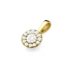 Elegancka złota zawieszka oprawa Halo z diamentem laboratoryjnym Lab Diamonds 0,15ct z żółtego złota Z0443.Z3.LDW.01 marko
