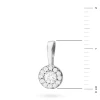 Elegancka złota zawieszka oprawa Halo z diamentem laboratoryjnym Lab Diamonds 0,15ct z białego złota Z0443.B3.LDW.01 marko