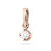 Zawieszka z różowego złota klasyczna pojedynczy brylant 0,08ct Z0034.R3.DIW.01 marko